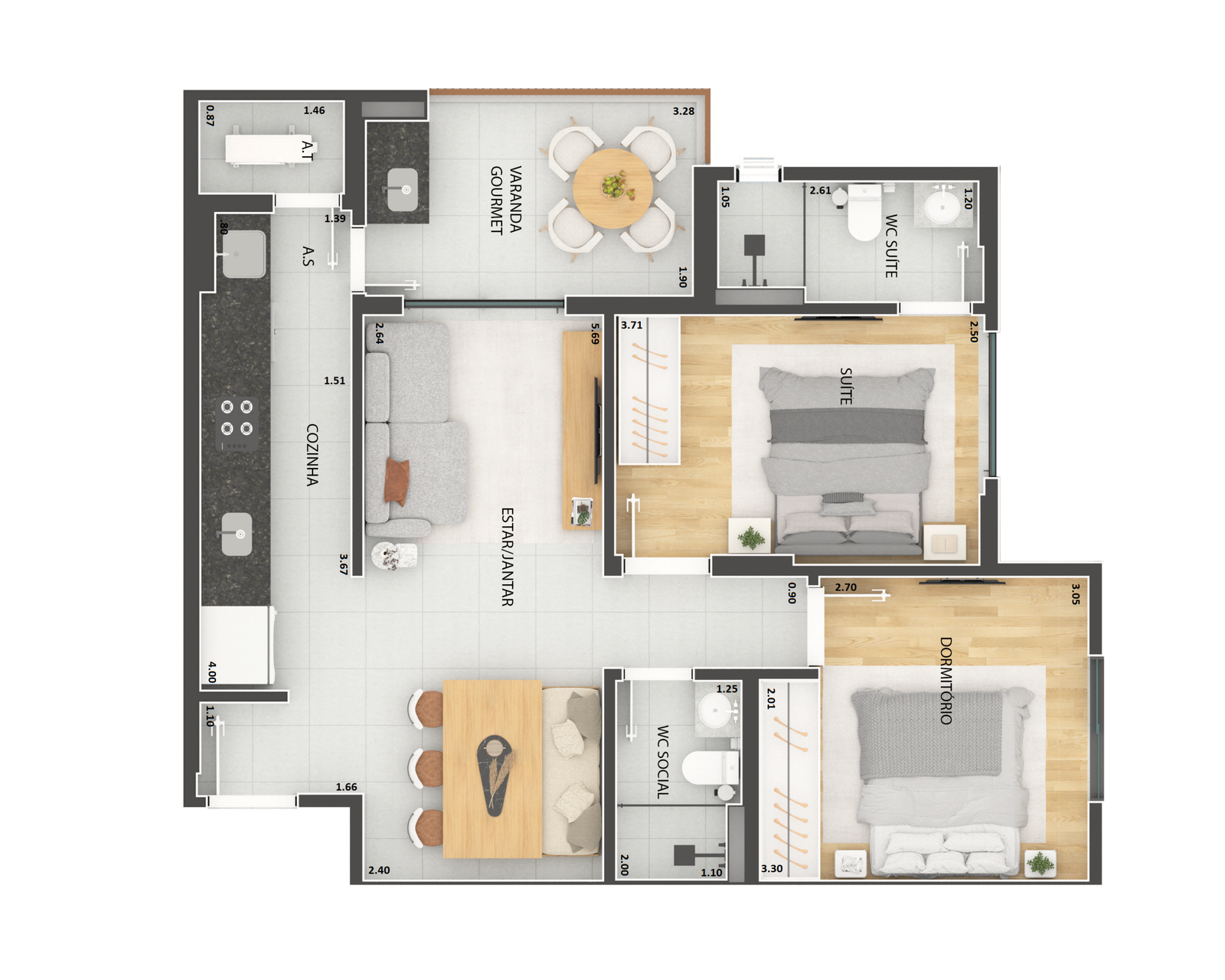PLANTA FINAL 5 - 65,70 M²