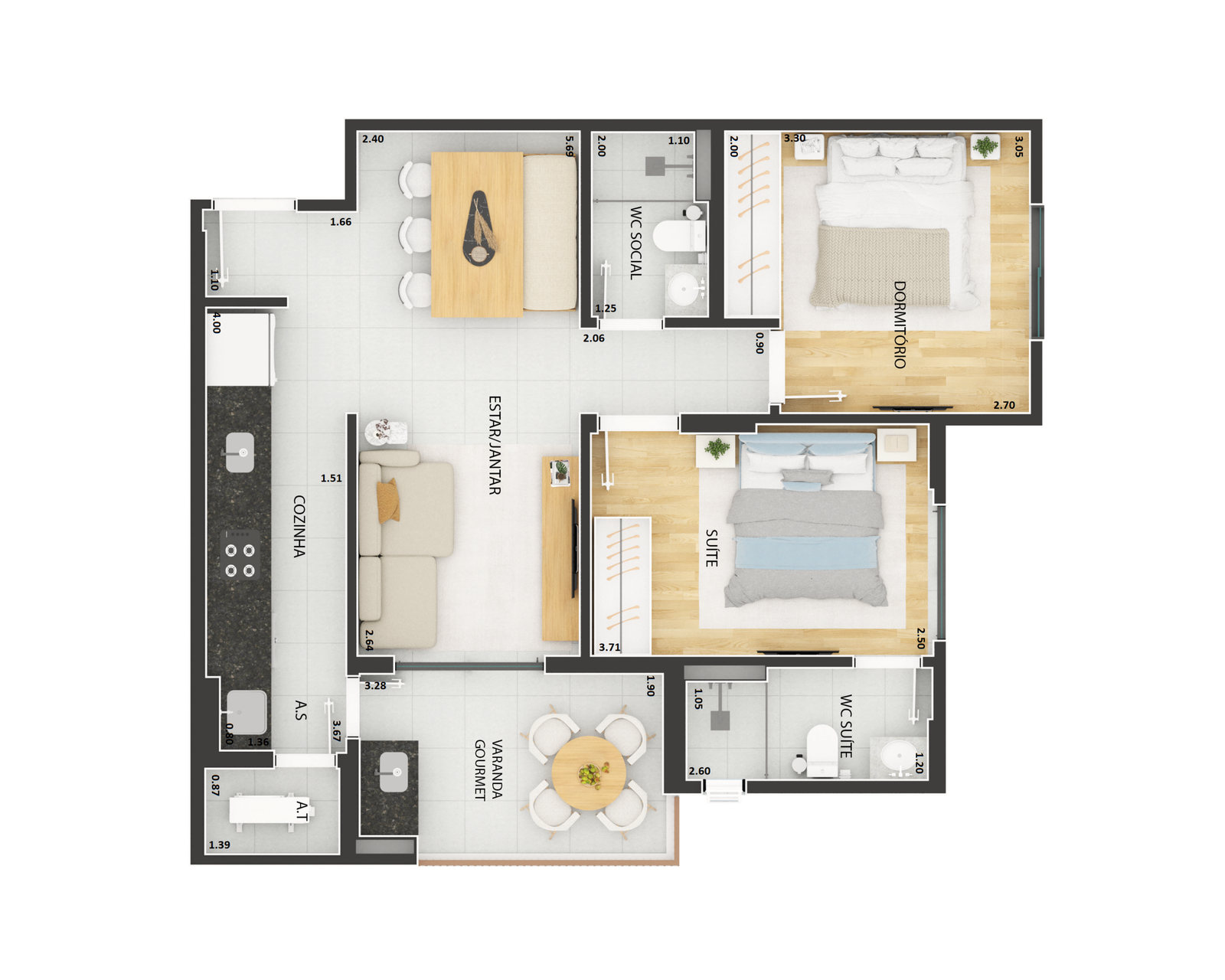 PLANTA FINAL 6 - 65,70 M²