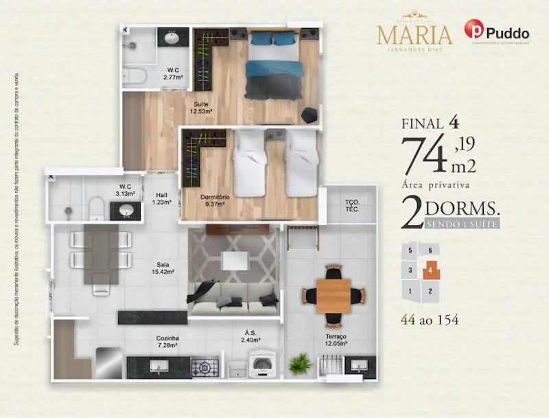 PLANTA - FINAL 4 - 74,19 m²