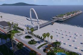 Projeto píer turístico Praia Grande - vista lateral